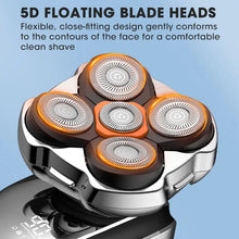 Load image into Gallery viewer, Head Shavers for Bald Men Shaver, 5 in 1 Electric Razor with Rechargeable Hair Clippers Nose Hair Trimmer Portable Travel Razor
