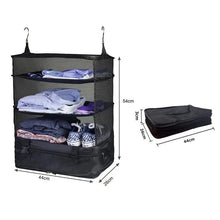 Load image into Gallery viewer, Household Supplies Multifunctional Clothing Travel Storage Three-layer Hanging Bag Travel Storage Bag
