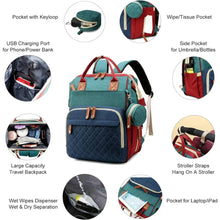 Load image into Gallery viewer, USB Mummy Bag Diaper Bag Baby Care Large Capacity Mom Backpack Mummy Maternity Wet Bag Waterproof Baby Pregnant Bag Nappy Bag

