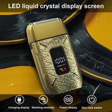 Load image into Gallery viewer, Men's Electric Beard Trimmer with 3 Heads Shaving Foil Razor Bald Head Shaver Dry and Wet Use Rechargeable with Digital Display
