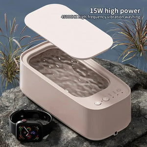 45000Hz High Frequency Vibration Wash Cleaner Ultrasonic Cleaning Machine Washing Jewelry Glasses Watch Rings Dentures Cleaner