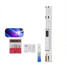 Load image into Gallery viewer, Gifts Rechargeable Manicure and Pedicure Machine Portable 2-in-1 Nail Polisher with Lamp LCD Display Nail Drill
