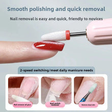 Load image into Gallery viewer, Two-In-One Portable Manicure Pedicure Kit USB Rechargeable Multi-Function Handheld LED Light Lamp For Nail Art
