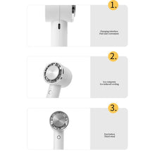 Load image into Gallery viewer, Handheld Ice-Coated Semiconductor Cooling Fan Fan Camping Fan Easy Carrying White

