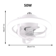 Load image into Gallery viewer, 50W Ceiling Fan Light Round LED Pendant Light 360°rotating Fan Blade Smart Remote Control For Living Room Bedroom Ceiling Light
