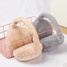 Load image into Gallery viewer, Fashion Autumn Winter Earmuffs Women Men Ear Warmer Plush Solid Color Adjustable Foldable Ear Muffs Earflap Earmuffs
