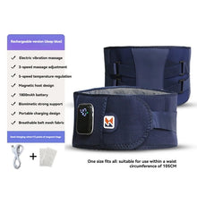 Load image into Gallery viewer, Wireless Heating Vibration Massage Belt Steel Plate Support Lumbar Pain Relief Warmer Full-Body Relaxation Device
