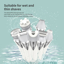 Load image into Gallery viewer, Razor for Women 7 in 1 Painless Wet &amp; Dry Women Shaver for Arm Underarm Bikini Legs Replaceable Heads USB Charging
