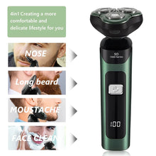 Load image into Gallery viewer, 3D 4 in 1 Electric Shaver For Men Multi-Function Electric Shaver Razor USB Car Rechargeable Whole Body Washable Shavers
