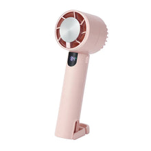 Load image into Gallery viewer, USB Rechargeable Mini Pocket Handheld Small Cooling Fan Portable Office Desktop Digital Display Cooler 3 Speed Foldable with Hook
