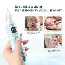Load image into Gallery viewer, Baby Nose Cleaner Silicond Adjustable Suction Electric Child Nasal Aspirator Health Safety Convenient Low Noise 3 Suction Heads
