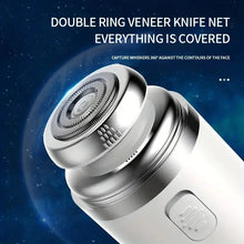 Load image into Gallery viewer, 2 IN 1 Mini Portable Electric Capsule Shaver Nose Hair Trimmer Rechargeable Electric Beard Scraper Knife For Men's Travel Razor
