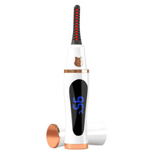 Load image into Gallery viewer, Portable 3-temperature Controlled Electric Eyelash Curler LED Digital Display Heat Long Lasting 3-Level Temp Lift Makeup Tool
