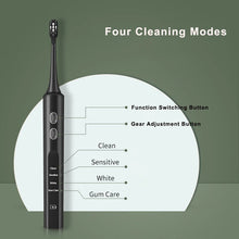Load image into Gallery viewer, Electric Sonic Toothbrush Inductive Charging for Adults 4-gear Mode Ultrasonic Electronic Tooth Brushes 2 Replace Head Gift IPX7
