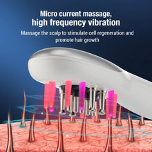 Load image into Gallery viewer, Household Electric RF Hair Growth Comb Oil Applicator Red Blue Head Massage Brush Stimulates Scalp Anti-Hair Loss
