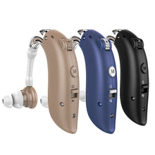 Load image into Gallery viewer, Rechargeable USB Hearing Aid Behind the Ear Sound Amplifier Elderly Noise Cancelling Deaf Care
