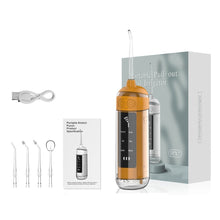 Load image into Gallery viewer, Newest Stretch Oral Irrigator Intelligent Portable Dental Water Jet Flosser Rechargeable for Teeth Cleaning IPX7 180ml Tank 4Tip
