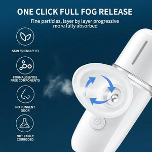 Mini Eye Care Nano Sprayer 20mL Moisturizing Water Mist Steam Steamer Rechargeable Eye Wash Beauty Skin Face Steam Machine