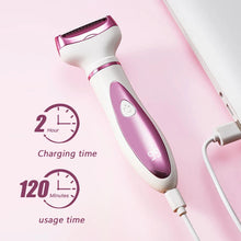 Load image into Gallery viewer, 4 in1 Electric Lady Shaver Razors for Shaving Set Painless Hair Face Eyebrow Legs Underarm Portable Bikini Trimmer Wet Dry Women
