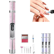 Load image into Gallery viewer, Low Noise Electric Nail Drill Multiple Gears 4 Gears Adjustable Nail Polishing Machine Rechargeable Nails Sander File Set
