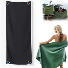 Load image into Gallery viewer, Multifunctional Outdoor Magnetic Bath Towel Coral Fleece Portable Magnet Towels Quick-drying Beach Towel Bathroom Accessories
