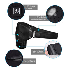 Load image into Gallery viewer, Electric Heat Adjustable Shoulder Brace Back Support Belt for Dislocated Shoulder Rehabilitation Injury Pain Wrap
