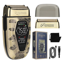 Load image into Gallery viewer, Men Razor Bald Head Hairdresser Digital Display Electric Reciprocating Razor Three speeds Metal LCD Power Display Shaving Device
