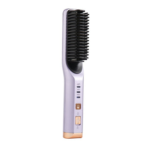 Portable Hair Straightener Curling Wireless Ion Comb USB Charge Straight Hair Brush Multifunction Straight Hair Comb women mini