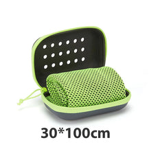 Load image into Gallery viewer, Quick Drying Cooling Towel Soft Breathable Chilly Sweat Absorption Cold Towel with Storage Box Sports Running Yoga Gym Club

