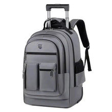 Load image into Gallery viewer, Large Capacity Travel Backpack With Wheels Hidden Pull Rod Waterproof Carry On Luggage Weekend Travel Bag For Men Business Trip

