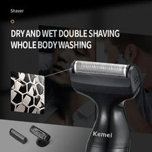 Load image into Gallery viewer, 3 in1 Electric Shaver for Men Wet Dry Electric Razor Facial Beard &amp; Body Trimmer Rechargeable Ball Shaver Pubic Hair Trimmer
