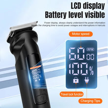 Load image into Gallery viewer, 6-in-1 Men's Multifunctional Hairdresser USB Rechargeable Replaceable Heads Home Hairdresser Razor Nose Hair Remover Set
