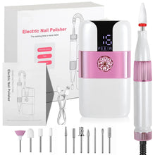 Load image into Gallery viewer, Professional Nail Drill Machine Kit 15000RPM Cordless Rechargeable Electric Nail File for Pedicure &amp; Gel Nail Art
