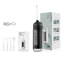 Load image into Gallery viewer, Pull-out Water Dental Flosser Oral Irrigator Rechargeable 180ML Tank Large Screen Portable Water Jet Floss Pick 6speed for Teeth
