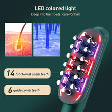 Load image into Gallery viewer, Electric RF Hair Care Comb Micro Current Massage Comb Hair Conditioner LED Colored Light Radio Frequency Hot Compress Scalp Care
