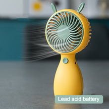 Load image into Gallery viewer, Portable Mini Fan USB Charging Handheld Cartoon Fan For Outdoor Creative Cute Mute Lanyard Desktop Small Cooling Conditioner Fan
