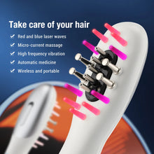Load image into Gallery viewer, Household Electric RF Hair Growth Comb Oil Applicator Red Blue Head Massage Brush Stimulates Scalp Anti-Hair Loss
