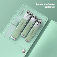 Load image into Gallery viewer, 4PCS/Set Portable Stainless Steel Nail Clipper Set Professional Nail Enhancement Set With Rotating Bag For Home Beauty Salons
