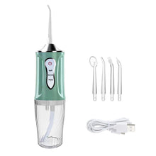 Load image into Gallery viewer, Portable Oral Irrigator Rechargeable USB Water Dental Flosser UV Sterilization 3 Modes Water Jet Floss Pick 220ml 4 Nozzle

