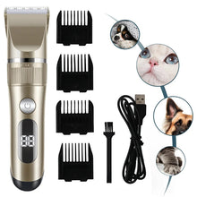 Load image into Gallery viewer, Professional Cat Dog Hair Clipper All Metal Rechargeable Pet Trimmer Cat Shaver Cutting Machine Puppy Grooming Haircut Low Noice
