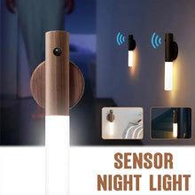 Load image into Gallery viewer, Motion Sensor Night Light 3 Colors Dimmable USB Rechargeable Portable Stairway Light Wall Lamp for Bedroom Stair Hallway Kitchen
