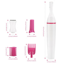 Load image into Gallery viewer, Electric 5 In 1 Hair Removal Shaving Machine Women Mini Trimmer Razor Bikini for Female Face Eyebrow Underarm Clipper Epilator
