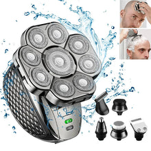 Load image into Gallery viewer, Men's Bald Head Electric Shaver 9 Blades Floating 6In1 Heads Beard Nose Ear Hair Trimmer Clipper Facial Brush Rechargeable Razor
