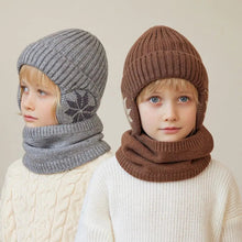Load image into Gallery viewer, Girls Hat Scarf Set Kids Hat Scarf Set Cozy Winter Children's Hat Scarf Set Printed Thickened Windproof for Warmth Elasticity
