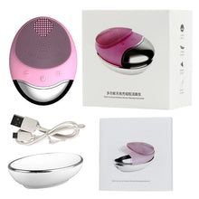 Load image into Gallery viewer, Electric Face Cleaner Sonic Silicond Facial Cleansing Brush Electric Ultrasonic Vibrating Face Massager Mini Pore Deep Cleaning
