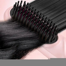 Load image into Gallery viewer, Hair Straightening Brush Fast Heating Negative Ion Hair Straightener Styling Comb 4 Temp Settings Rechargeable Anti-Scald Hair

