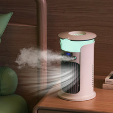 Load image into Gallery viewer, Portable Rechargeable Quiet Cool Air Fan with Humidifier Desktop Air Conditioner Water Ice Cooling Cooling Fan For Office Home
