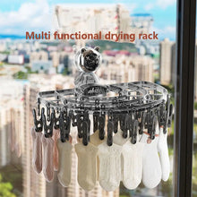 Load image into Gallery viewer, With Clips Suction Cup Sock Hanger Foldable Retractable Sock Drying Rack Waterproof Wall Mounted Drying Hanger Balcony Home
