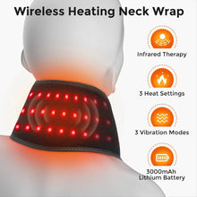 Load image into Gallery viewer, Red Light Heating Neck Guard Heated Neck Wrap Cordless Electric Heating Pad for Neck for Relief of Sore Muscles
