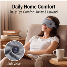 Load image into Gallery viewer, 3 Heat Settings Heated Eye Mask, Rechargeable Warm Compress Sleep Mask with Removable Washable Cover, Cordless Travel Eye Care
